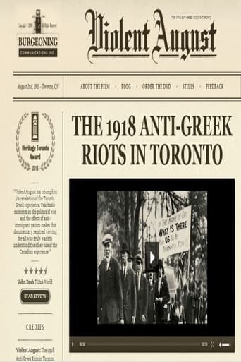 Violent August: The 1918 Anti-Greek Riots in Toronto